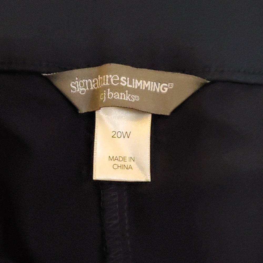 Signature Slimming by CJ Banks The Perfect Pull On Ankle Pants 20W Navy Blue New - Picture 10 of 11